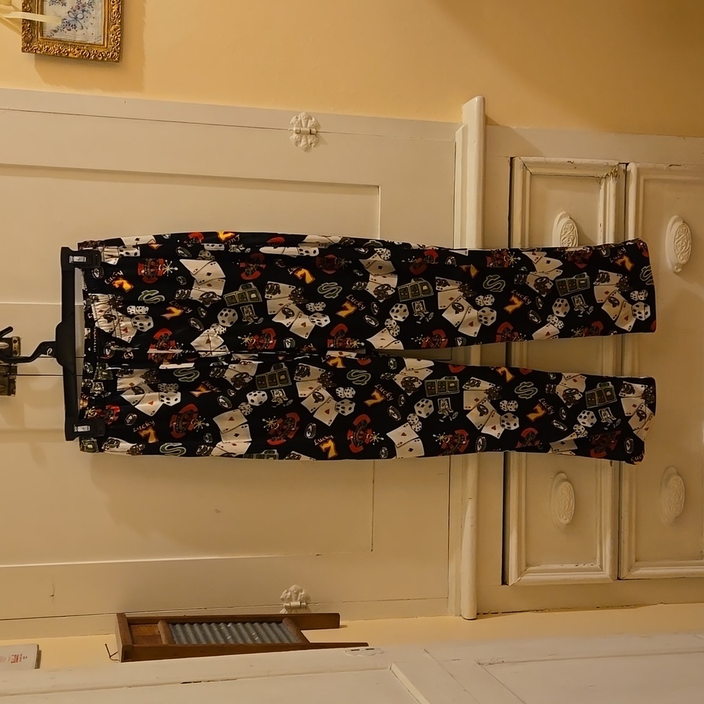 Intimo silky casino print pajama pants Sz S